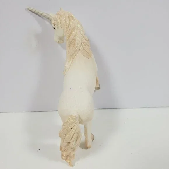 2004 Schleich White Unicorn Glitter Sparkle Mane And Tail Figurine 4 Inches - Picture 10 of 15